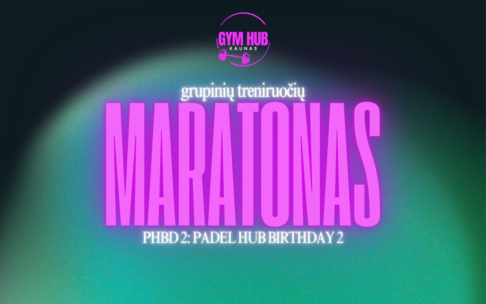 GYM HUB grupiniu treniruociu maratonas