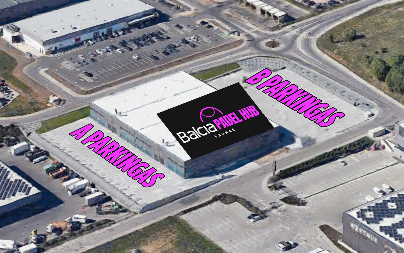 padel hub parkingas